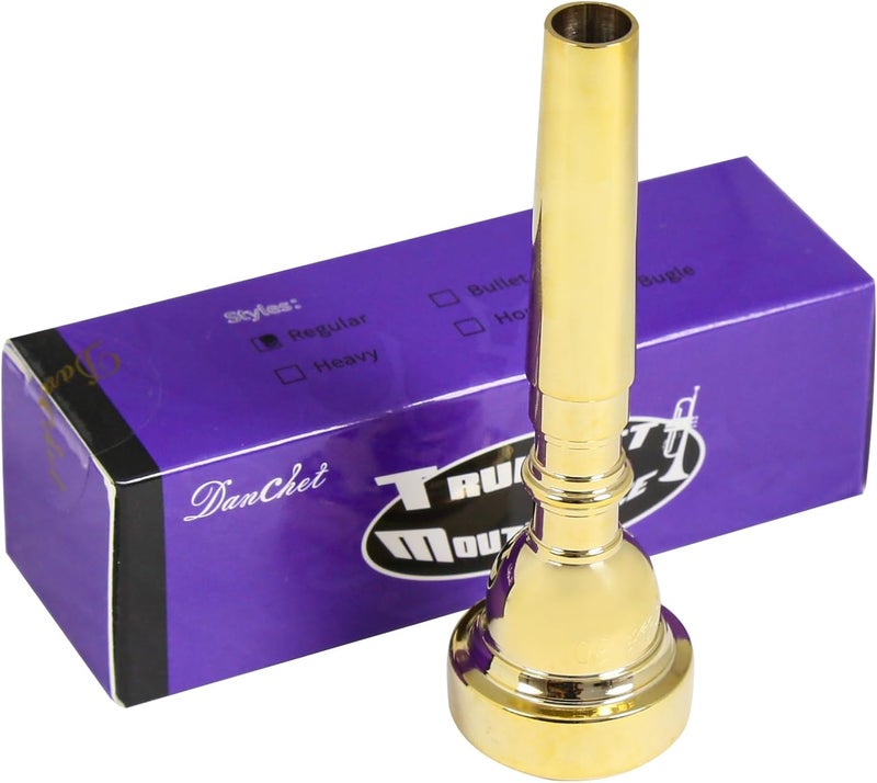 Danchet Gold Plated Metal Trumpet Mouthpiece, 3C Gold (Instrumental Accessory).… - Image 2